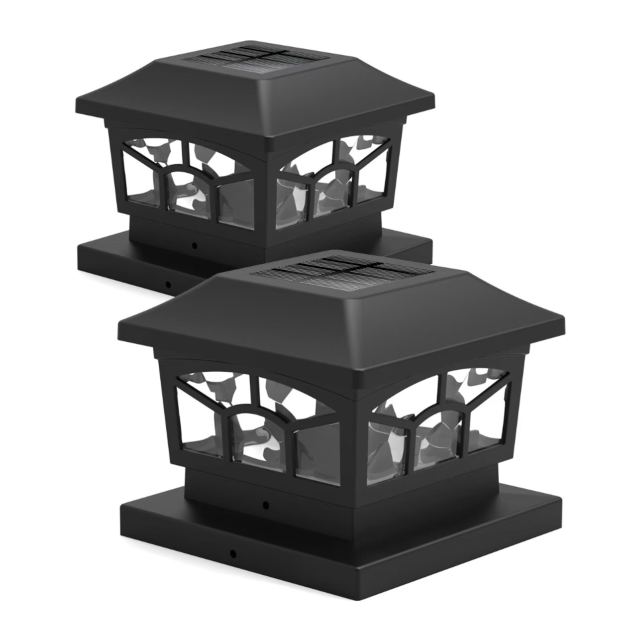 Двурежимна слънчева лампа за капачка на стълб Слънчева градинска светлина