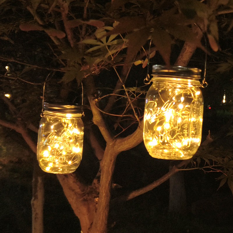 Слънчев пейзаж Mason Jar Can Lights