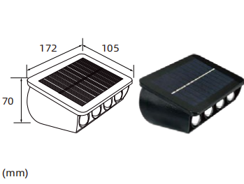 Водоустойчива външна стенна лампа Solar